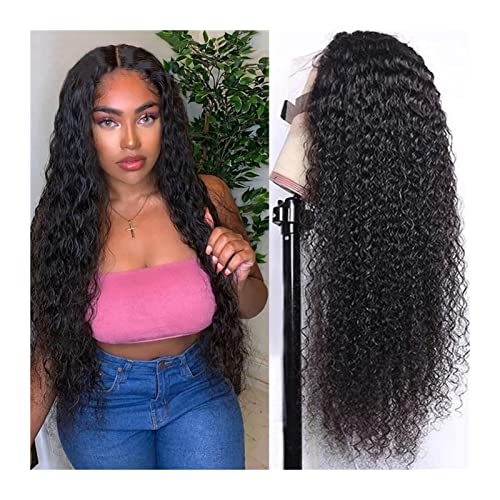 Damen Perücken 13X6 Transparente Wasserwelle Spitze Front Perücke Remy Human Hair Spitze Perücke Peruanische lockige menschliche Haare Spitze Perücken for Frauen 13x4 Spitze Frontal Perücke Beauty Lad von FIONEL