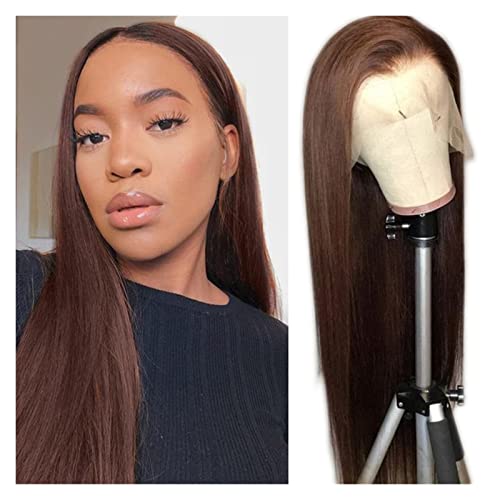 Damen Perücken Brasilianische menschliche haarperücke # 4 braune perücke 10-30 zoll gerade spitze frontperücke 13x4 spitze frontal menschliche haarperücken remy brasilianische haarperücken for frauen von FIONEL