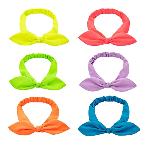 Haarbänder Kopfband 6 Pcs Women Headbands Elastic Bow Printed Hairband Head Wrap Hair Band Knot Headbands Hair Band for Girls Stirnbänder für Laufen, Training und Yoga von FIONEL