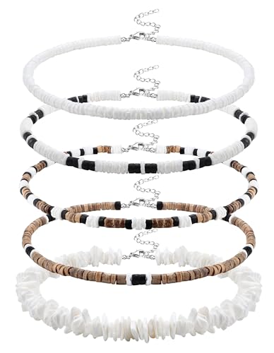 FIOROYAL Surfer-Halskette für Herren, Puka-Muschel-Halskette, Herren-Muschel-Halskette, Strand-Halskette, Pookah-Muscheln, Halsband-Halskette, 45,7 cm FIOROYAL Surfer-Halskette für Herren, Puka-Muschel-Halskette, Herren-Muschel-Halskette, Strand-Halskette, Pookah-Muscheln, Halsband-Halskette, 45,7 cm von FIOROYAL