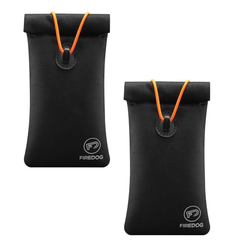 FIREDOG Faraday-Tasche für Autoschlüssel und Smartphone, Schlüsselsignalblockiertasche, Anti-Diebstahl-Autoschutz, Handy-Schlüsselanhänger mit Signalblockierung (schwarz), 2 Stück von FIREDOG