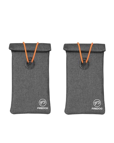 FIREDOG Faraday-Tasche für Autoschlüssel und Smartphone, Schlüsselsignalblockiertasche, Diebstahlschutz, schlüsselloser Zugang, Signalblockiertasche, Grau, 2 Stück FIREDOG Faraday-Tasche für Autoschlüssel und Smartphone, Schlüsselsignalblockiertasche, Diebstahlschutz, schlüsselloser Zugang, Signalblockiertasche, Grau, 2 Stück von FIREDOG