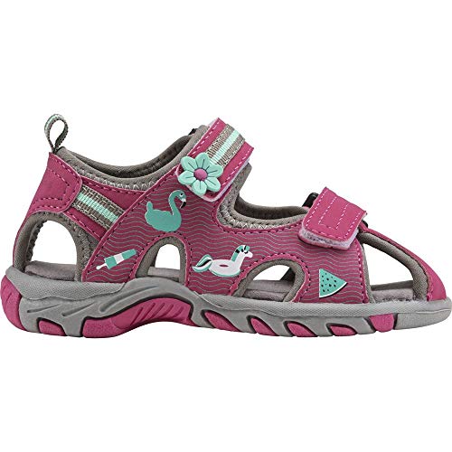 FIREFLY Mädchen Emilie VI Junior Geschlossene Sandalen, Pink (Pink/Grey/Turquois 900), 25 EU von FIREFLY