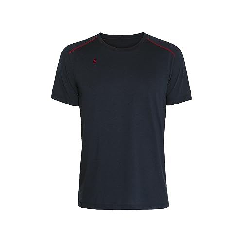 FIRELINER T-Shirt Herren für Freizeit & Beruf Gr. 60 I Aus Lyocell 67%, dunkelblau I Angenehme T-Shirts für Herren mit Rundhals I Funktionsshirt Herren von FIRELINER