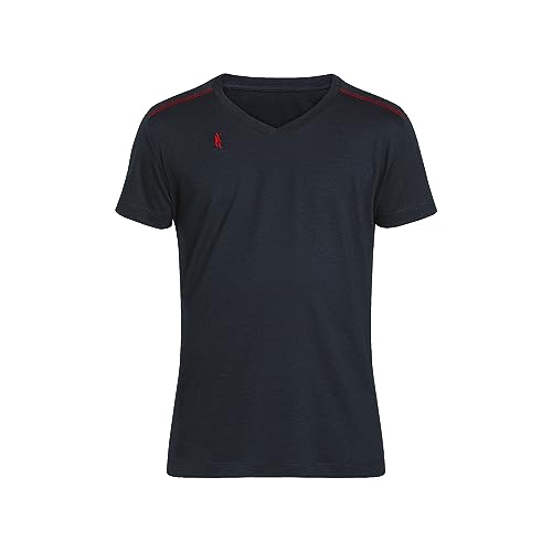 FIRELINER T-Shirt Kinder V-Ausschnitt - dunkelblau Gr.158-164 I V-Neck T Shirt für Jungen mit Lyocell I weich, elastisch & kühlend I ideal für Freizeit & Sport von FIRELINER