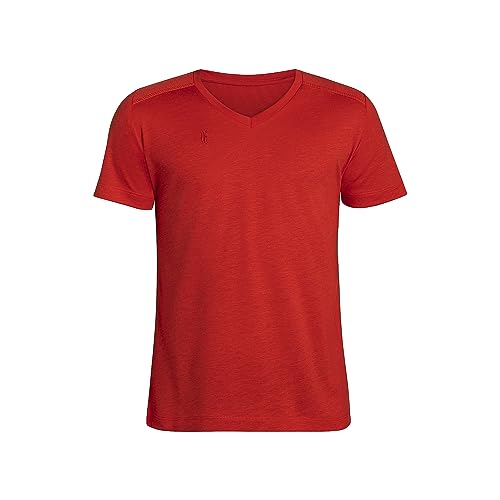 FIRELINER T-Shirt Kinder V-Ausschnitt - rot Gr.158-164 I V-Neck T Shirt für Jungen mit Lyocell I weich, elastisch & kühlend I ideal für Freizeit & Sport von FIRELINER