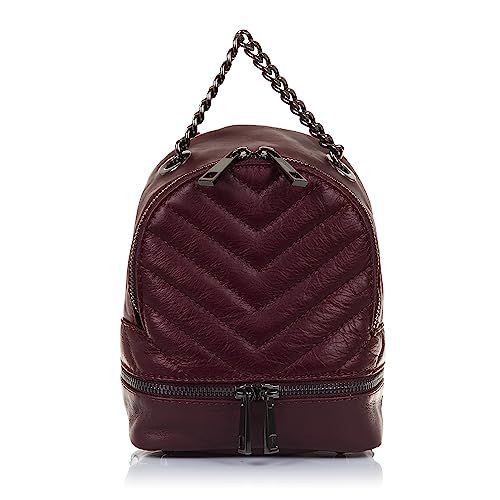 FIRENZE ARTEGIANI. Affile Damen-Rucksack, Echtleder, 15 x 10 x 20 cm, Farbe: granatrot, granatrot, Talla única, Casual von FIRENZE ARTEGIANI