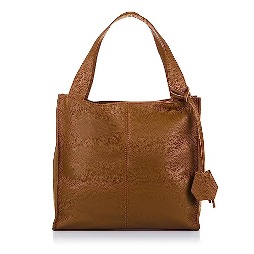 FIRENZE ARTEGIANI. Agazzano Schultertasche Damen Echtleder Dollaro 34x14x32cm Farbe: Leder, Leder, Utility von FIRENZE ARTEGIANI