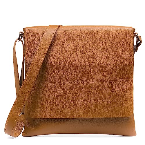 FIRENZE ARTEGIANI. Agnadello Messenger Tasche Damen Echtleder Dollaro 33x5x33cm Farbe: Braun, braun, Utility von FIRENZE ARTEGIANI