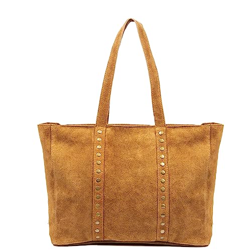 FIRENZE ARTEGIANI. Alonte Schultertasche Damen Echtleder Kunstleder 38x12x30cm Farbe: Braun, braun, Utility von FIRENZE ARTEGIANI