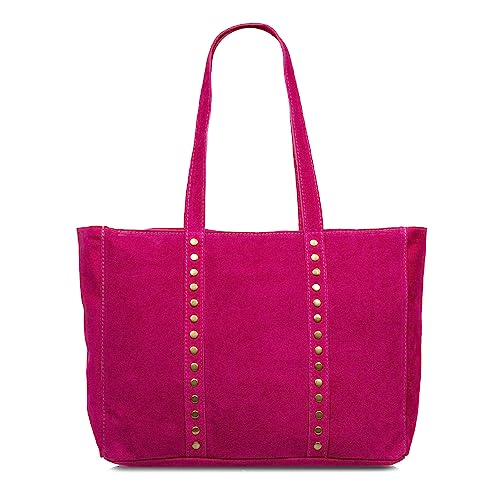 FIRENZE ARTEGIANI. Alonte Schultertasche Damen Echtleder Kunstleder 38x12x30cm Farbe: Fuchsia, fuchsia, Utility von FIRENZE ARTEGIANI