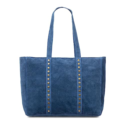 FIRENZE ARTEGIANI. Alonte Schultertasche Damen Echtleder Kunstleder 38x12x30cm Farbe: blau, blau, Utility von FIRENZE ARTEGIANI