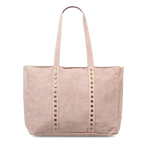 FIRENZE ARTEGIANI. Alonte Schultertasche Damen Echtleder Kunstleder 38x12x30cm Farbe: cypria, Puderfarben, Utility von FIRENZE ARTEGIANI