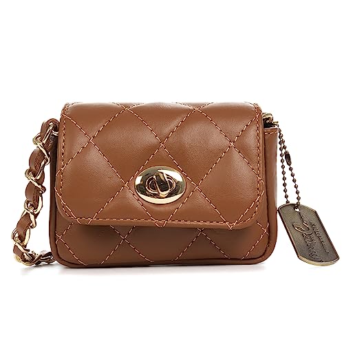 FIRENZE ARTEGIANI. Ancarano Mini-Umhängetasche für Damen, echtes Leder, gepolstert, 12,5 x 6,5 x 9,5 cm, Farbe: Leder, Leder, Utility von FIRENZE ARTEGIANI