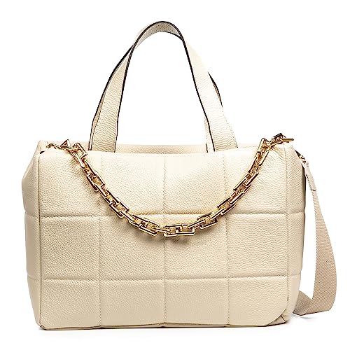 FIRENZE ARTEGIANI. Anzi Tote Tasche für Damen, echtes Leder, Sauvage Finish, 42 x 18 x 29 cm, Farbe: Beige, beige, Utility von FIRENZE ARTEGIANI