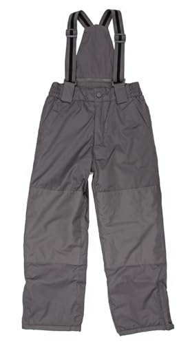 Kinder Skihose mit abnehmbaren Hosenträgern wasserdicht winddicht mit Schnee, grau (gris chiné 14), 164 von FIRI