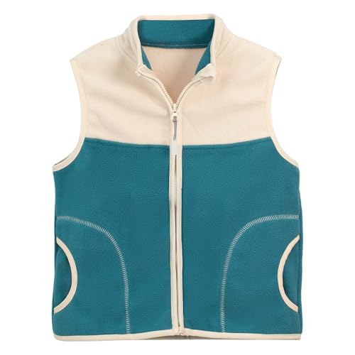 FIRITHYC Jungen-und Kleinkinder-Polarfleece-Weste mit Reißverschluss Sleeveless Warme Winter-/Herbst-Dickfutter-Weste mit Taschen von FIRITHYC