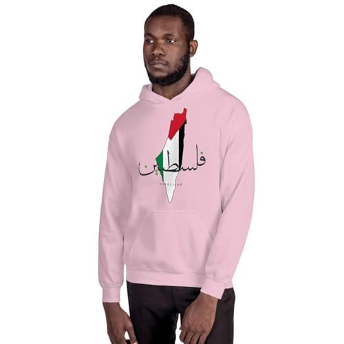 FIRSTWELL Freies Palästina, Langarm-Sweatshirt mit palästinensischer Flagge, Weltfrieden, gegen den Krieg (Color : Pink, Size : M) von FIRSTWELL