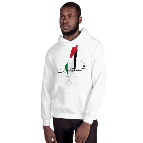 FIRSTWELL Freies Palästina, Langarm-Sweatshirt mit palästinensischer Flagge, Weltfrieden, gegen den Krieg (Color : White, Size : M) von FIRSTWELL