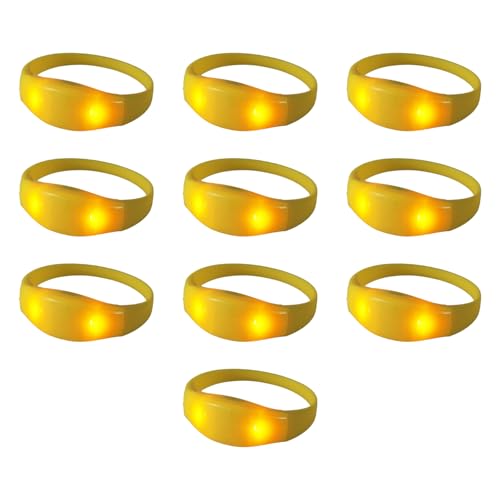 10pcs Silicon LED Bänder Für Partys Die Licht Auf Dem Armband Multicolor Handgelenk Für Kinder Raves Accessoires Blinken von FIRSTXIU