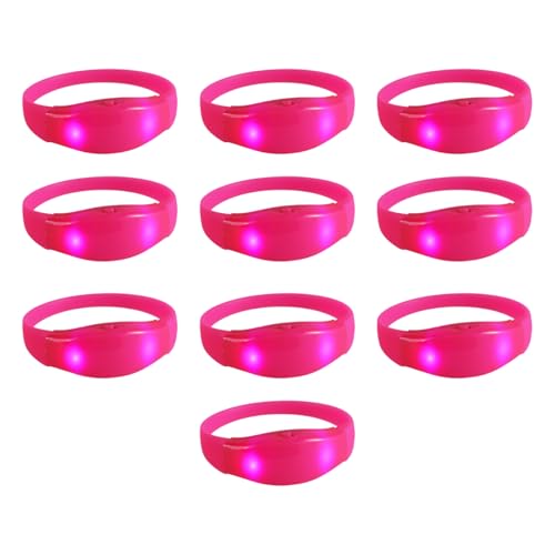 10pcs Silicon LED Bänder Für Partys Die Licht Auf Dem Armband Multicolor Handgelenk Für Kinder Raves Accessoires Blinken von FIRSTXIU