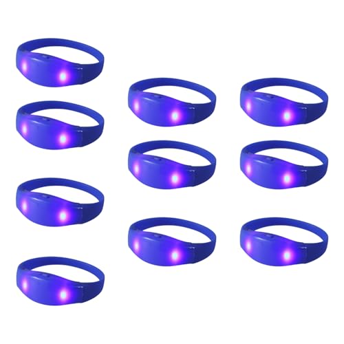 10pcs Silicon LED Bänder Für Partys Die Licht Auf Dem Armband Multicolor Handgelenk Für Kinder Raves Accessoires Blinken von FIRSTXIU