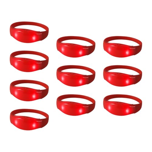 10pcs Silicon LED Bänder Für Partys Die Licht Auf Dem Armband Multicolor Handgelenk Für Kinder Raves Accessoires Blinken von FIRSTXIU