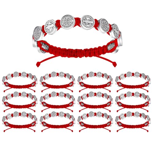 12 Stücke Benedictines Gebetarmbänder Verstellbare Christen Symbole Handchains Inspirierende Schmuck Für Tägliche Tragen Spiritueller Schmuck Für Frauen von FIRSTXIU