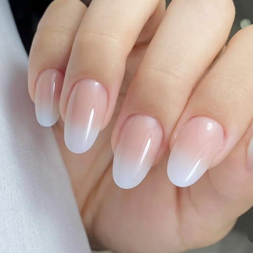 1Set Omber Press Auf Nägeln Kleber Auf Nägeln Französische Tipps Gefälschte Acrylkünstlungsgradienten Falsch Frauen Mandel Mandel Falscher Nagel von FIRSTXIU