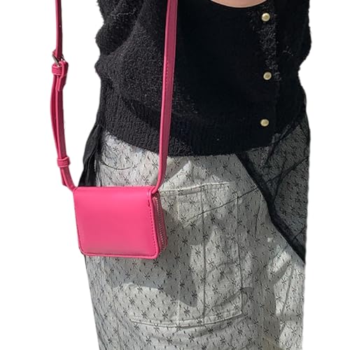 2024 Neue Umhängetaschen Spritzsichere PU Leder Handy Tasche Für Mädchen Mode Crossbody Vintage Square Einfach Zu Tragen von FIRSTXIU