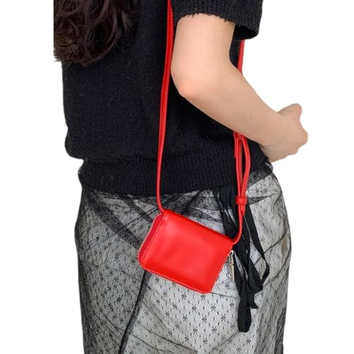 2024 Neue Umhängetaschen Spritzsichere PU Leder Handy Tasche Für Mädchen Mode Crossbody Vintage Square Einfach Zu Tragen von FIRSTXIU