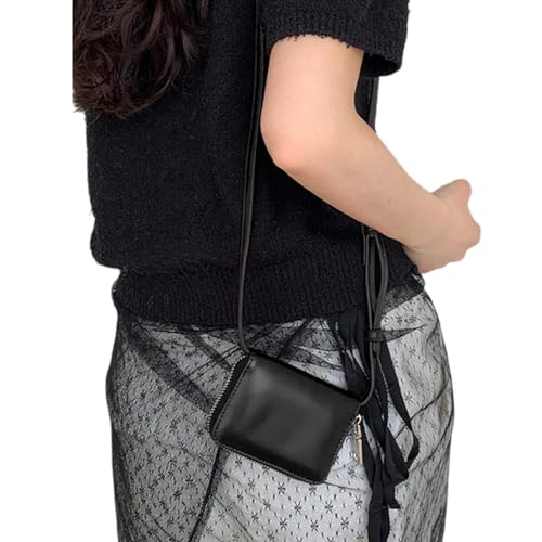 2024 Neue Umhängetaschen Spritzsichere PU Leder Handy Tasche Für Mädchen Mode Crossbody Vintage Square Einfach Zu Tragen von FIRSTXIU