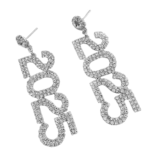 2025 Frauen Strasssteine Ohrringe Kristalle Zahlen Designs Für Modische Anlässe Täglich Verwenden Freizeitverweißersteine Ohrringe von FIRSTXIU