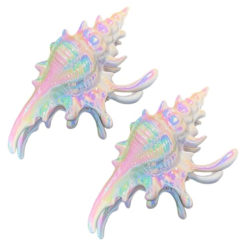 2pcs Acrylhaarklauen Clip Marine Conch Form Styling Clip Accessoire Stylische Designklemme Für Frauen Tragen Haarverzierungen von FIRSTXIU