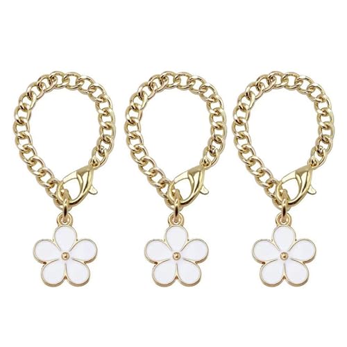 3pcs Blumenanhänger Tasse Handle Dekorative Charme Wasserflasche Identifikation Charm Milch Teas Tasse Anhänger Kette Für Becher von FIRSTXIU