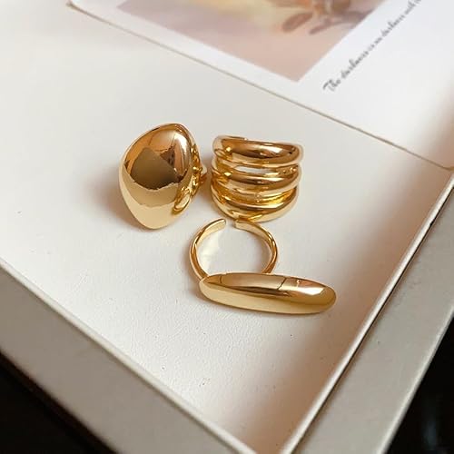 3pcs Einfache Ringe Einstellbare Modeschmuck Eröffnung Legierung Textur Mode Geeignet Für Hochzeit Und Partys Eröffnung Von Metallringen von FIRSTXIU