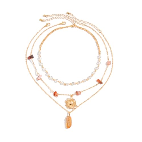 3pieces Women Sun Halskette Mit Kristallanhängern Statement Halskette Für Strand Und Festival Wear Festival Accessoires Geeignet 3pieces Women Sun Halskette Mit Kristallanhängern Statement Halskette Für Strand Und Festival Wear Festival Accessoires Geeignet von FIRSTXIU