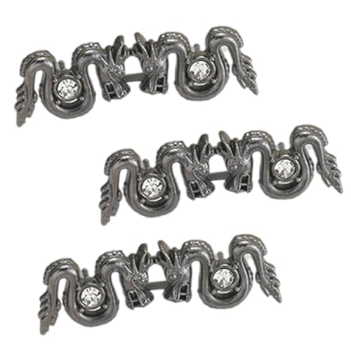 3vieces Dragon Form Taille Straffung Stift Für Hosen Jeans Taillen Cinching Knopfverschluss Brosche Clip Fitness Pin Abnehmbar Hosen Clip von FIRSTXIU