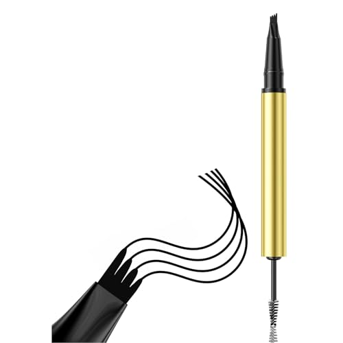 4 Stecker Augenbrauenbleistift Easy Control Smudgeproof Dobule Beendet Brows Spoolie Einfache Anwendung Für Frauen Und Mädchen Augenbrauen Make Up von FIRSTXIU