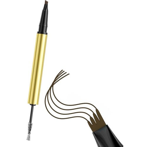 4 Stecker Augenbrauenbleistift Easy Control Smudgeproof Dobule Beendet Brows Spoolie Einfache Anwendung Für Frauen Und Mädchen Augenbrauen Make Up von FIRSTXIU