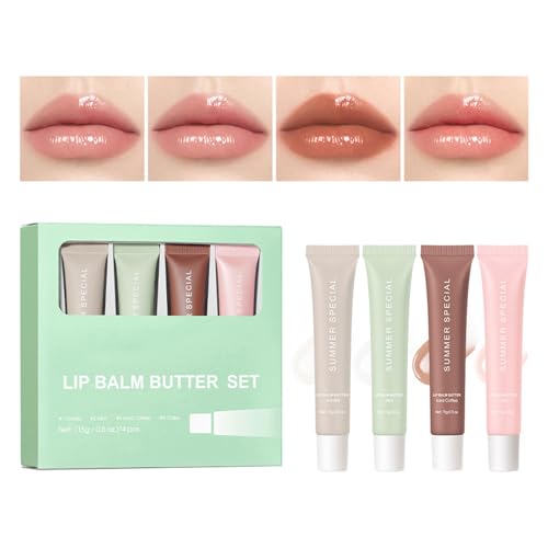 4pcs Feuchtigkeitsspendende Lippenbalsam Set Nahrhafte Und Reparierende Lipgloss Für Frauen Und Mädchen Tief Hydratisierende Glatte Lippen Grundierung Für Make Up von FIRSTXIU