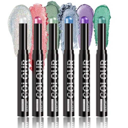 6 Farben Schimmer Lidschatten Stick Set Highlighter Lidschatten Bleistift Wasserdichte Glitzern Creme Eye Maekup Für Frauen Mädchen Highlighter Lidschattenstift Set 6 Farben Schimmer Lidschatten Stick Set Highlighter Lidschatten Bleistift Wasserdichte Glitzern Creme Eye Maekup Für Frauen Mädchen Highlighter Lidschattenstift Set von FIRSTXIU