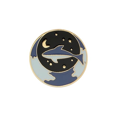 Astronaut Whale Star Love Pin Set Sturdy Alloy Metal Paar Accessoire Mit Gold Silber Finish Peach Blue Optionen Romantik Themenpackstifte von FIRSTXIU