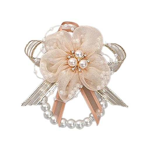 Blumenspitzen Handgelenk Corsage Frühlingshemd Blusen Kleid Abnehmbare Ärmel Gekräuselt Für Braut Mädchen Fotografie Proms Hochzeitsarmband Brautjungfern von FIRSTXIU