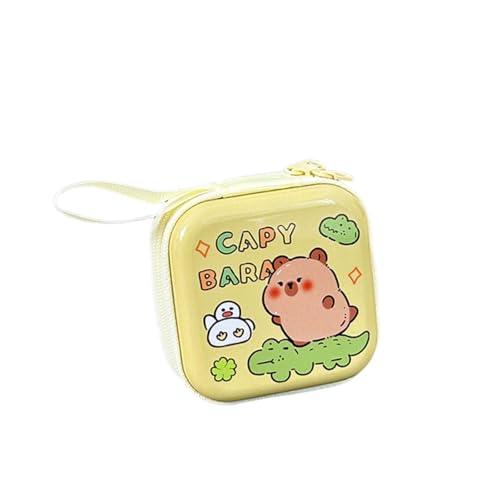 Capybara Kleine Münzgrundstücksbecher Ohrhörer Tasche Praktische Satorage Taschen Wechseln Sie Die Beutel Für Kinder Und Cartoon Liebhaber Praktischer Blechmünzenbeutel von FIRSTXIU