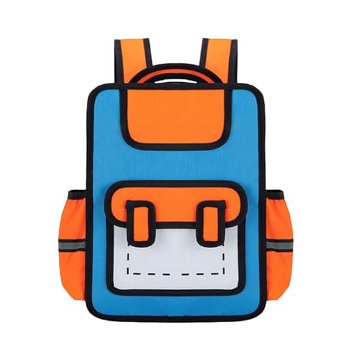 Cartoon Rucksack Anime Styles 2D School School Tasche Casual Daypack Kindergärtner Buchtasche Für Kinder Und Schüler Verstellbare Gurtrucksack von FIRSTXIU