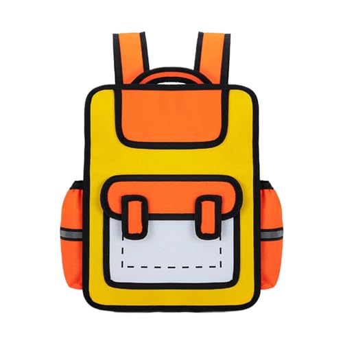 Cartoon Rucksack Anime Styles 2D School School Tasche Casual Daypack Kindergärtner Buchtasche Für Kinder Und Schüler Verstellbare Gurtrucksack von FIRSTXIU