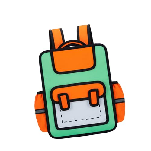 Cartoon Rucksack Anime Styles 2D School School Tasche Casual Daypack Kindergärtner Buchtasche Für Kinder Und Schüler Verstellbare Gurtrucksack von FIRSTXIU