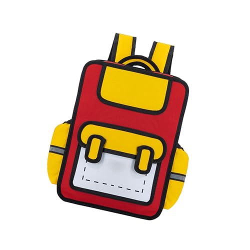 Cartoon Rucksack Anime Styles 2D School School Tasche Casual Daypack Kindergärtner Buchtasche Für Kinder Und Schüler Verstellbare Gurtrucksack von FIRSTXIU
