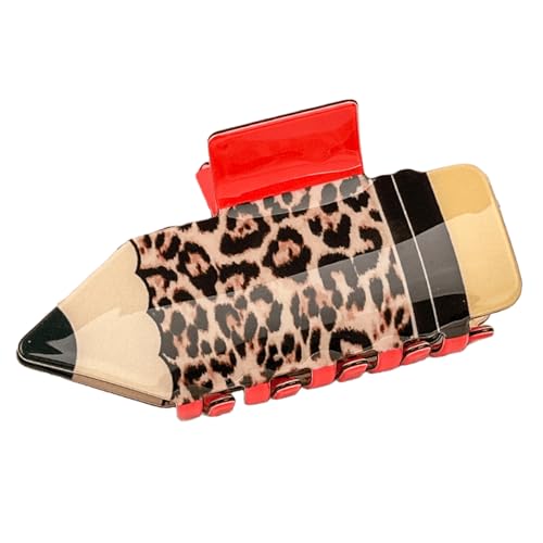 Cartoon Stationery Bleistift Haarklaue Barrettes Einzigartige Klemme Haarnadelhaarclips Stylish Bencil Accessoire Clip Für Lehrerinnen Frauen Bulk Girls von FIRSTXIU